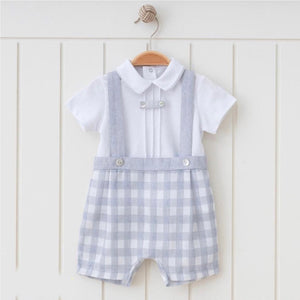 Brace Gingham Romper