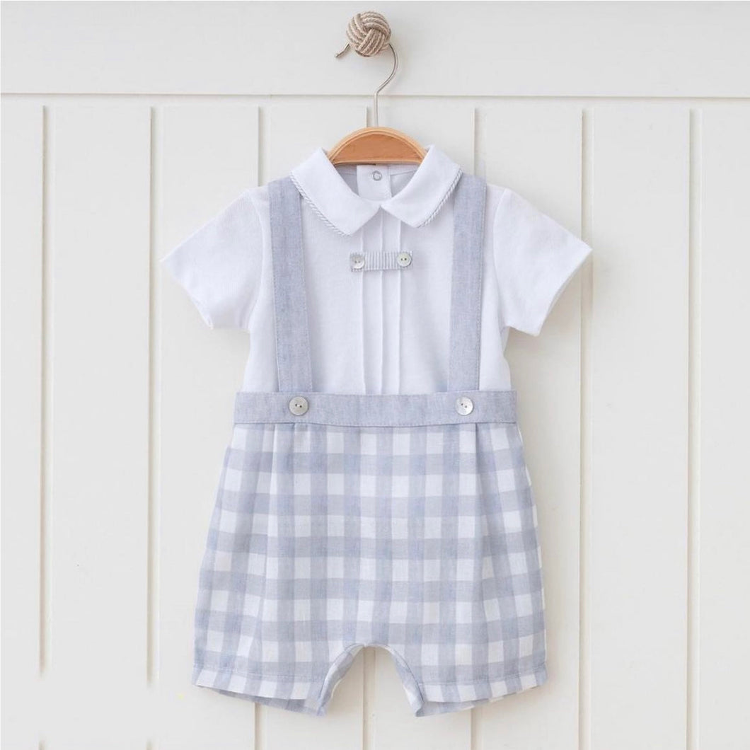 Brace Gingham Romper